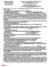 Đề thi chọn học sinh giỏi tỉnh môn Hóa học Lớp 11 - Bảng A - Năm học 2015-2016 - Sở giáo dục và đào tạo Nghệ An (Có đáp án)
